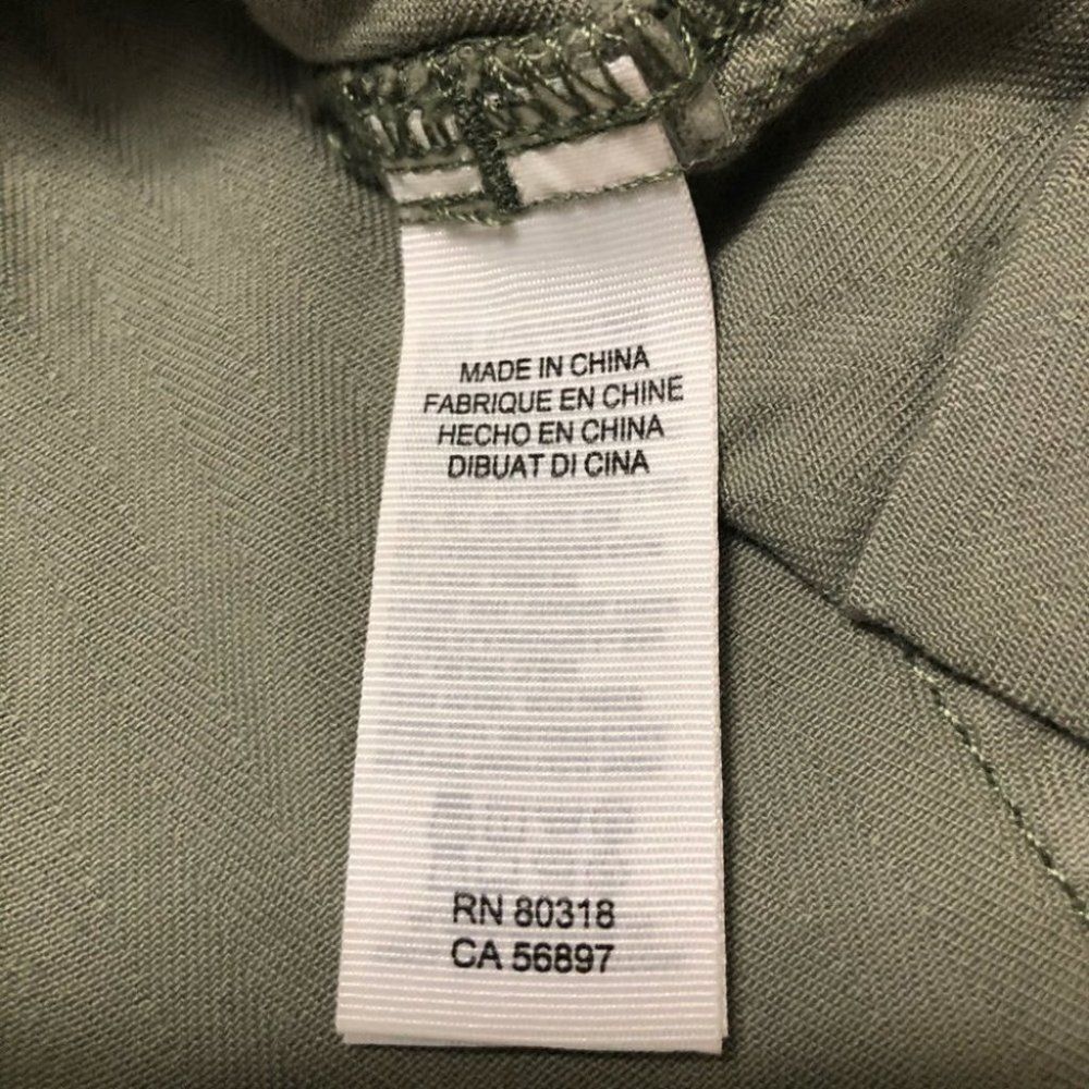 Lucky Brand drawstring raw hem dress army green - Picture 14 of 15